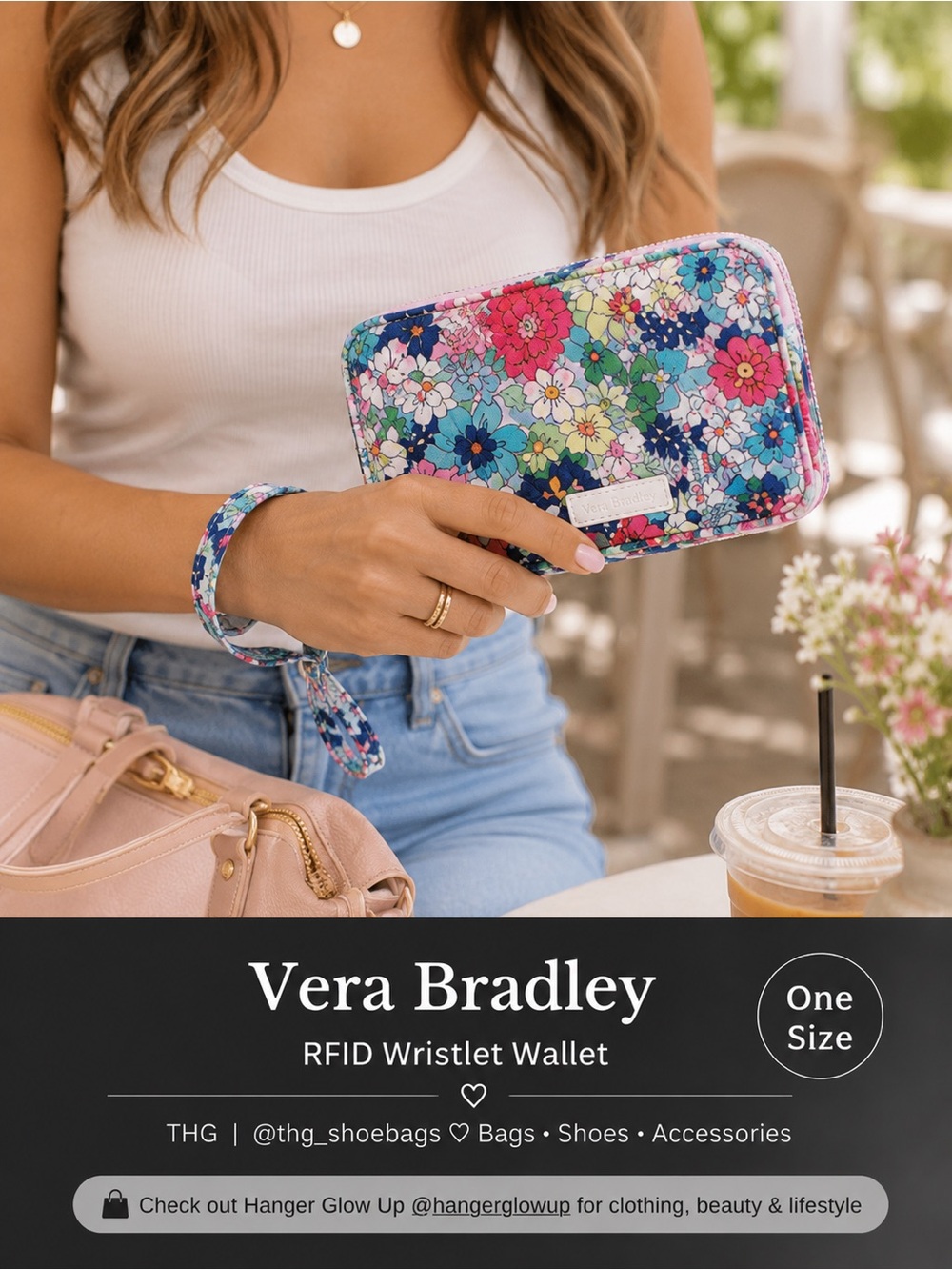 Vera Bradley RFID All in One Floral Wallet Wristlet Convertible NWT